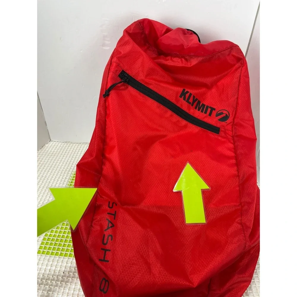 Klymit‎ Stash 18 Backpack Red Air Frame Equipped Inflatable Support Daypack